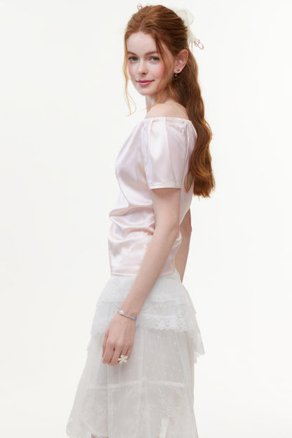 Summer Satin Chiffon Blouse