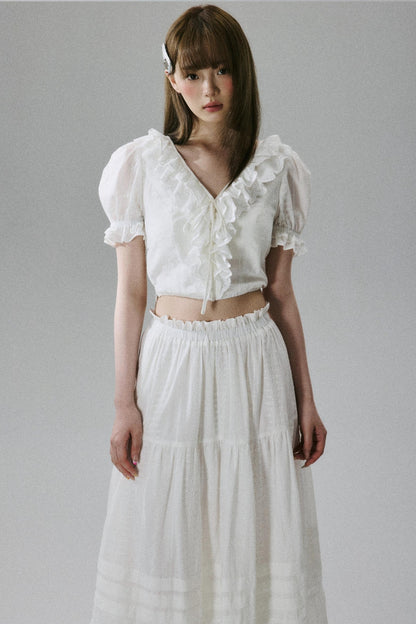 Lace Forest Maxi Skirt Set