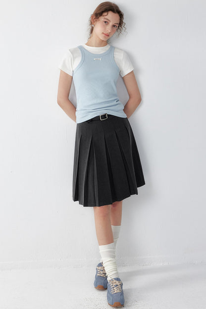 Organic Cotton Peplum Tank Top