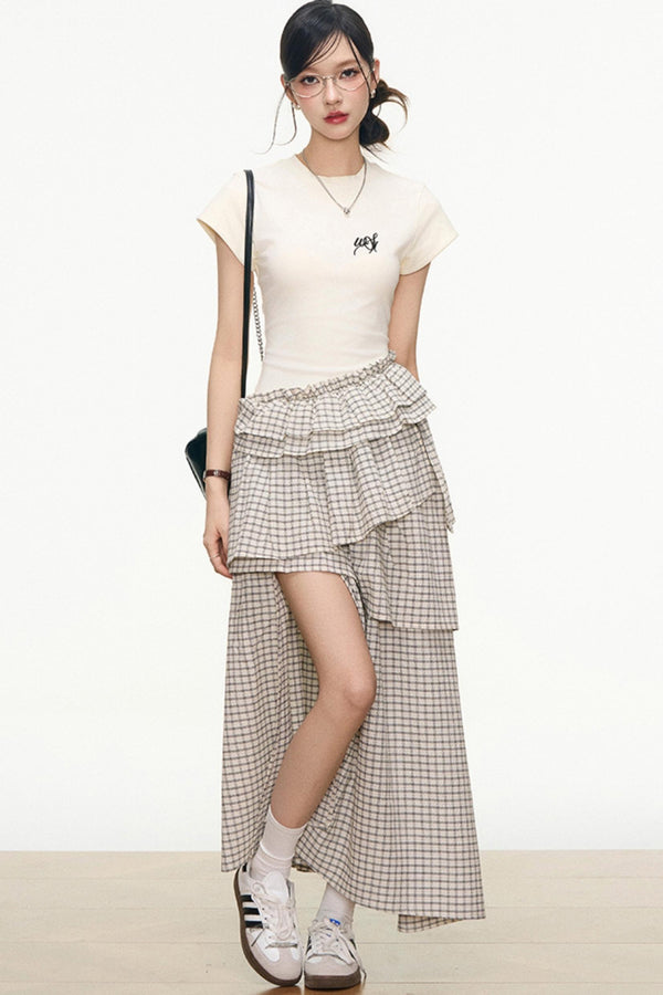 Summer Navy Plaid Dress