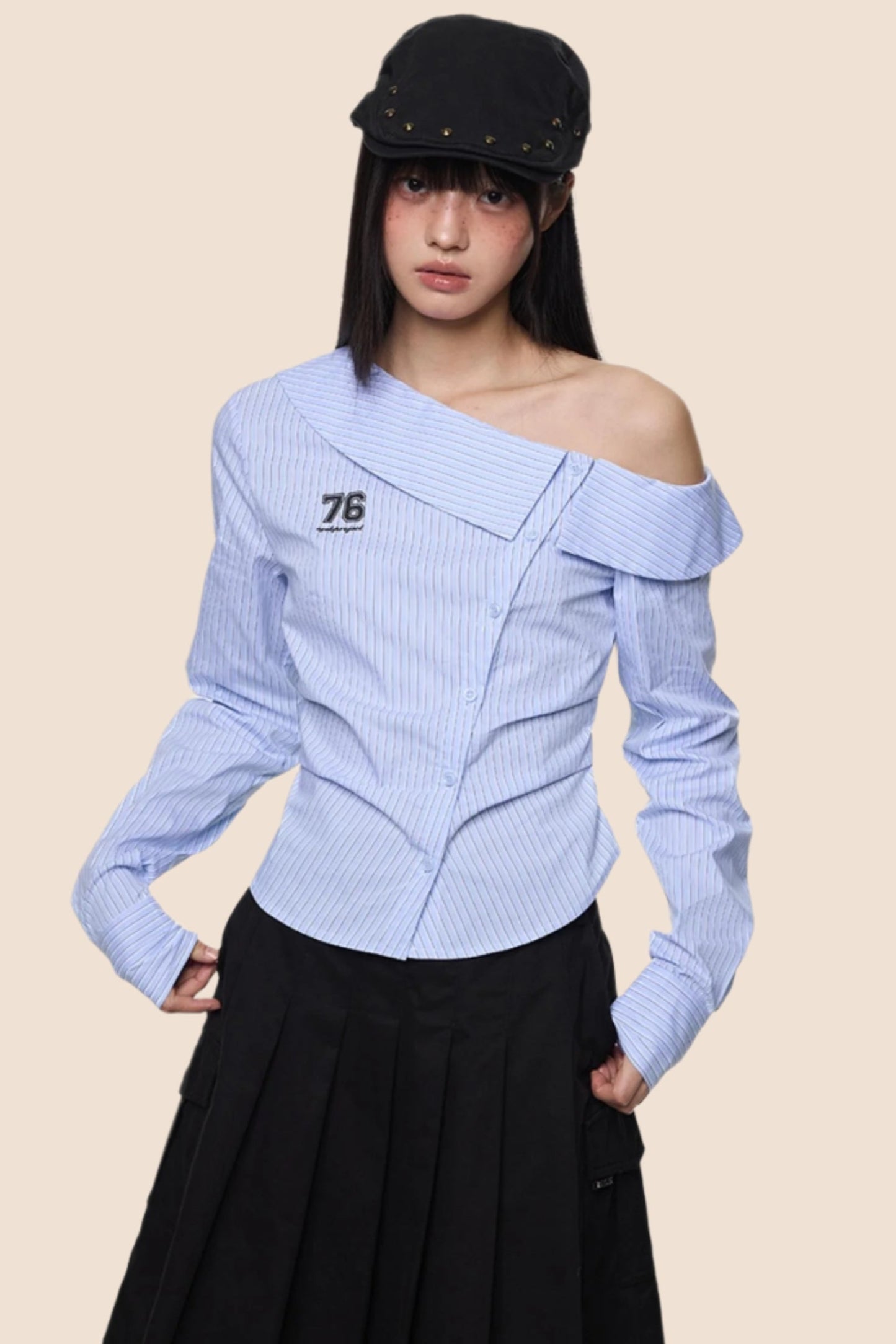 Asymmetrical Striped Summer Top