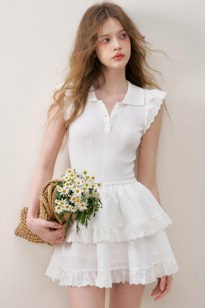 Velvet Lace Sleeve Dress