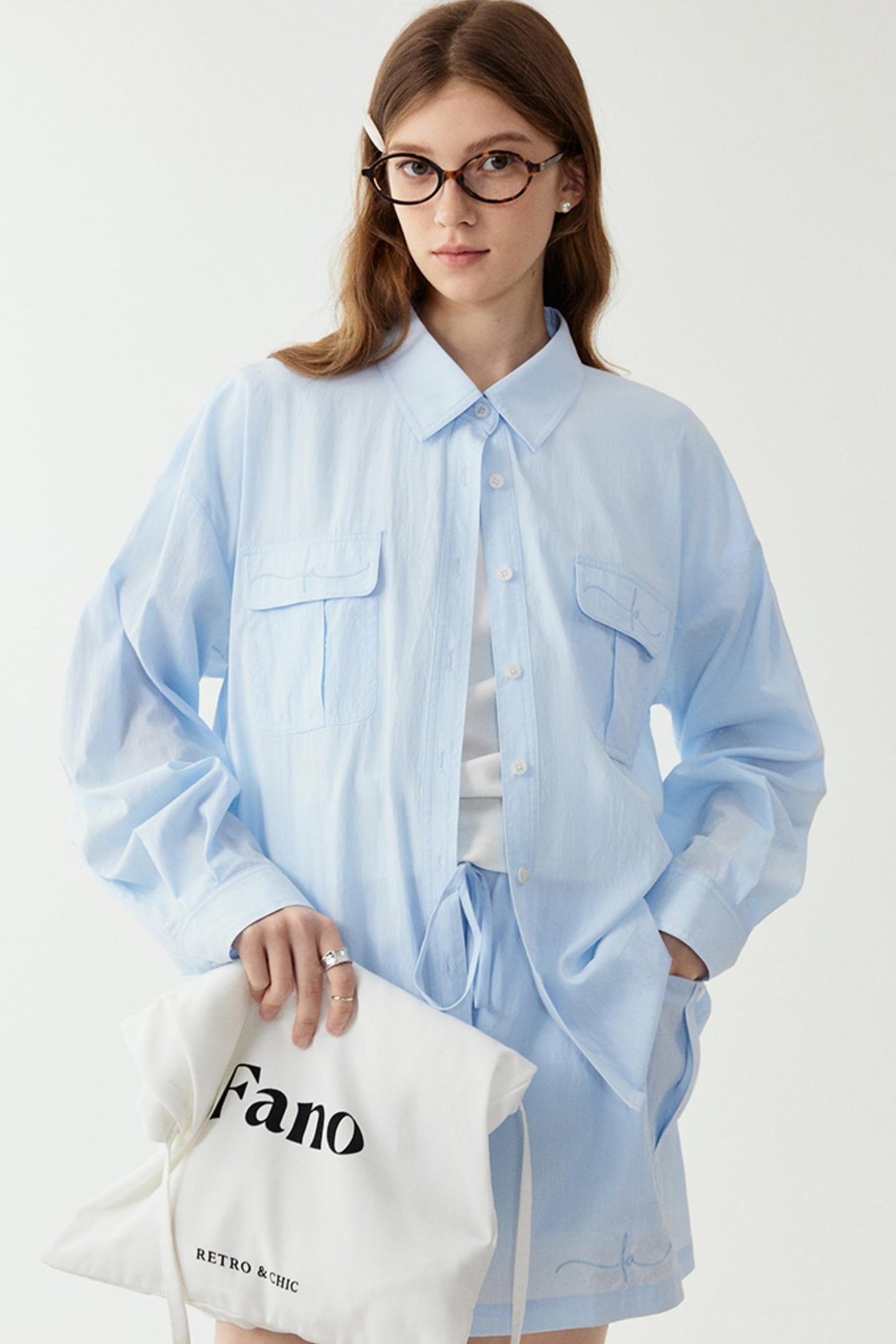 Light Embroidered Blouse Set-Up