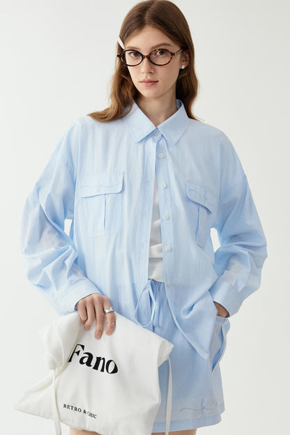 Light Embroidered Blouse Set-Up