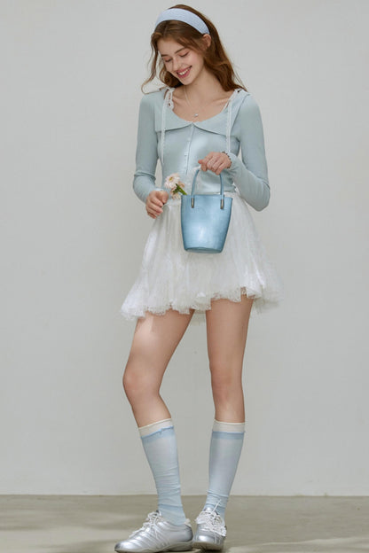 Nouveau cardigan haut slim tricoté