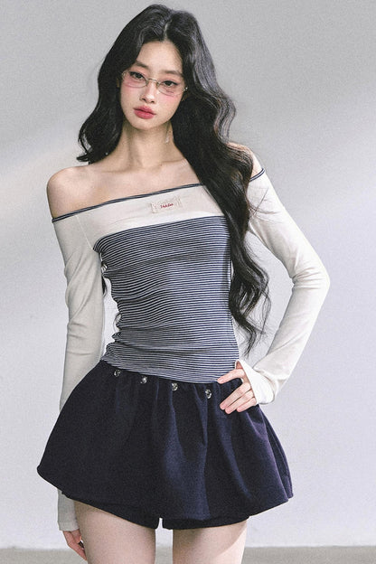 Striped Long-Sleeved Top