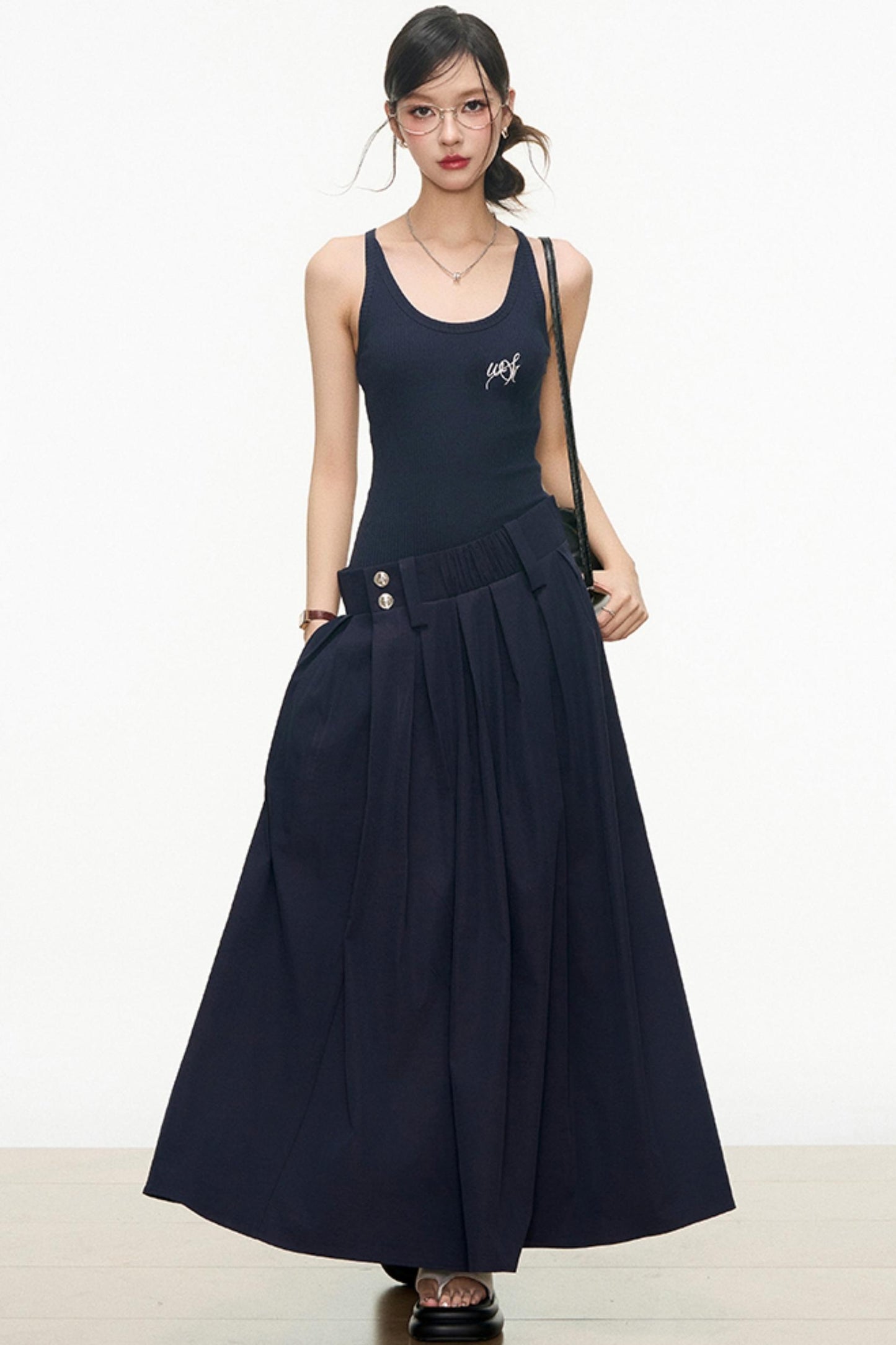 Flattering Layered Maxi Dress