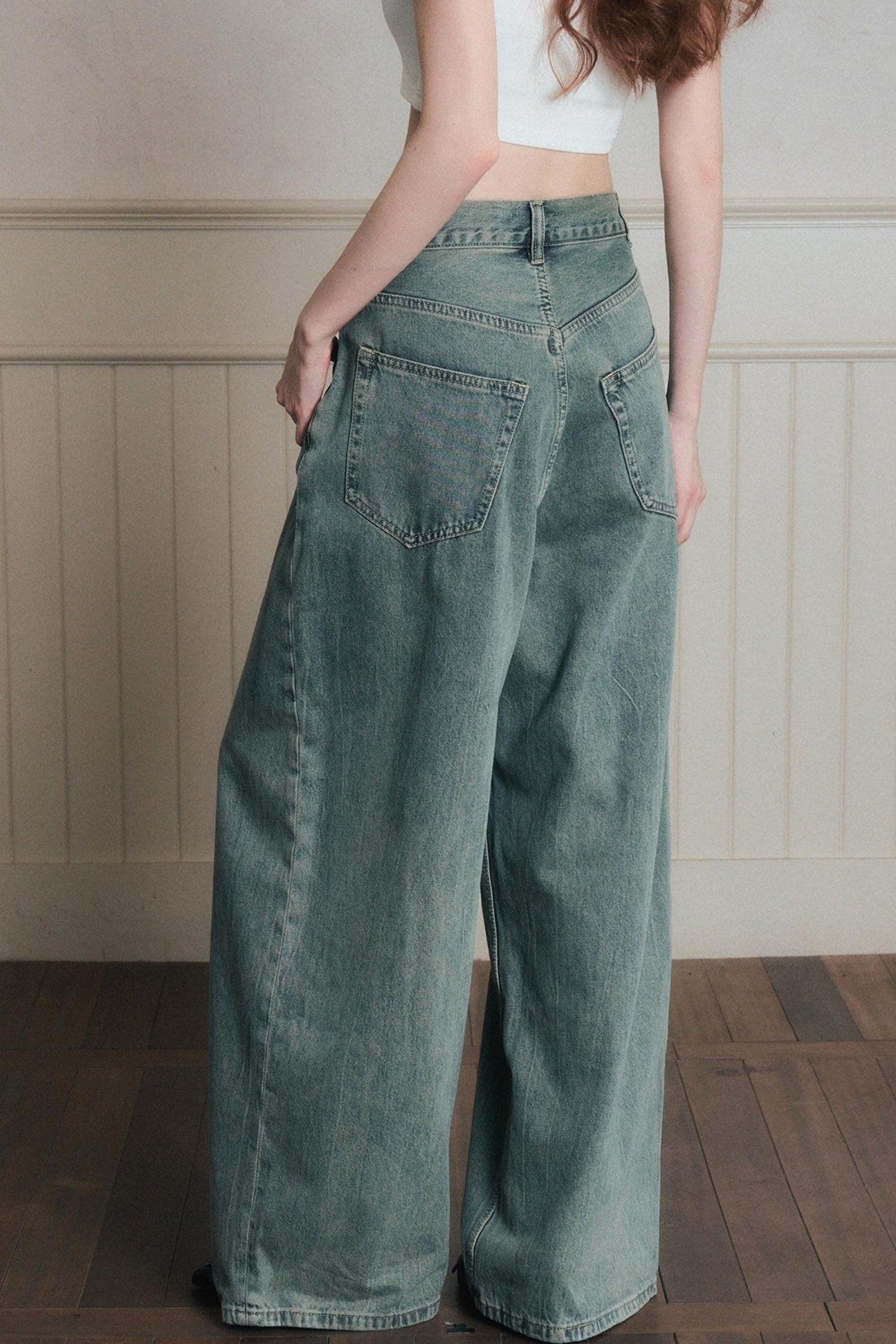 Relaxed Draped Wide-Leg Pants
