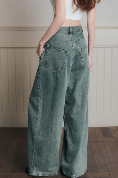 Relaxed Draped Wide-Leg Pants