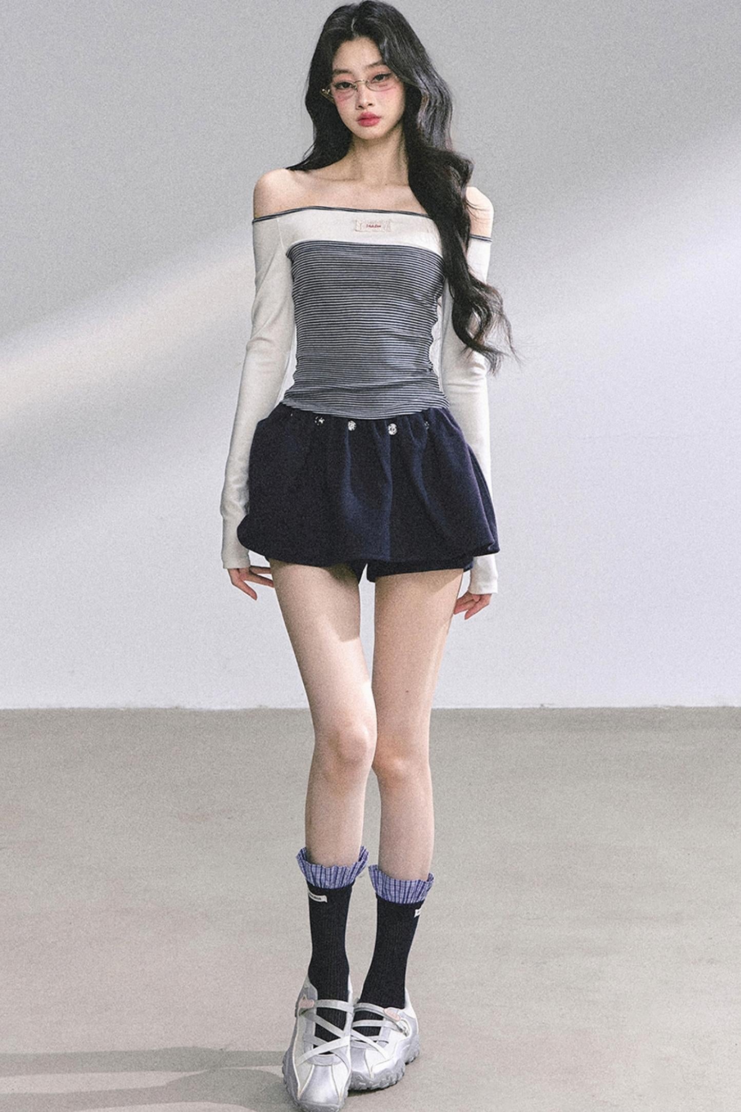 Striped Long-Sleeved Top