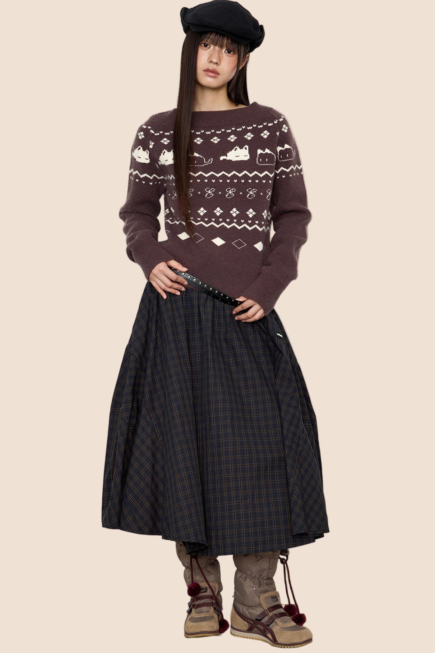 Vintage Lazy Shoulder Sweater