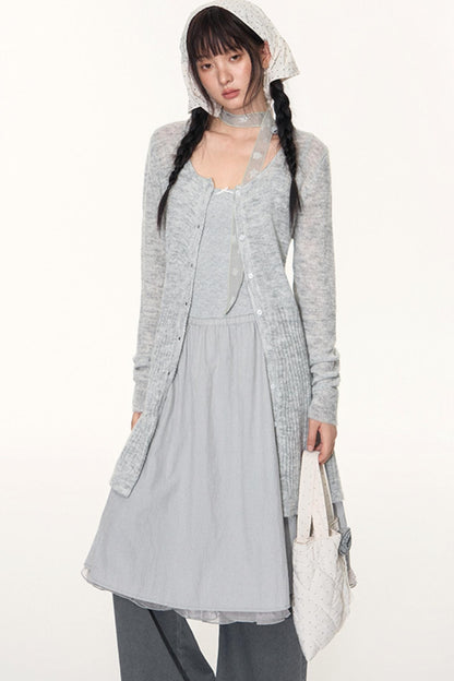 Star Jacquard Knit Cardigan Top