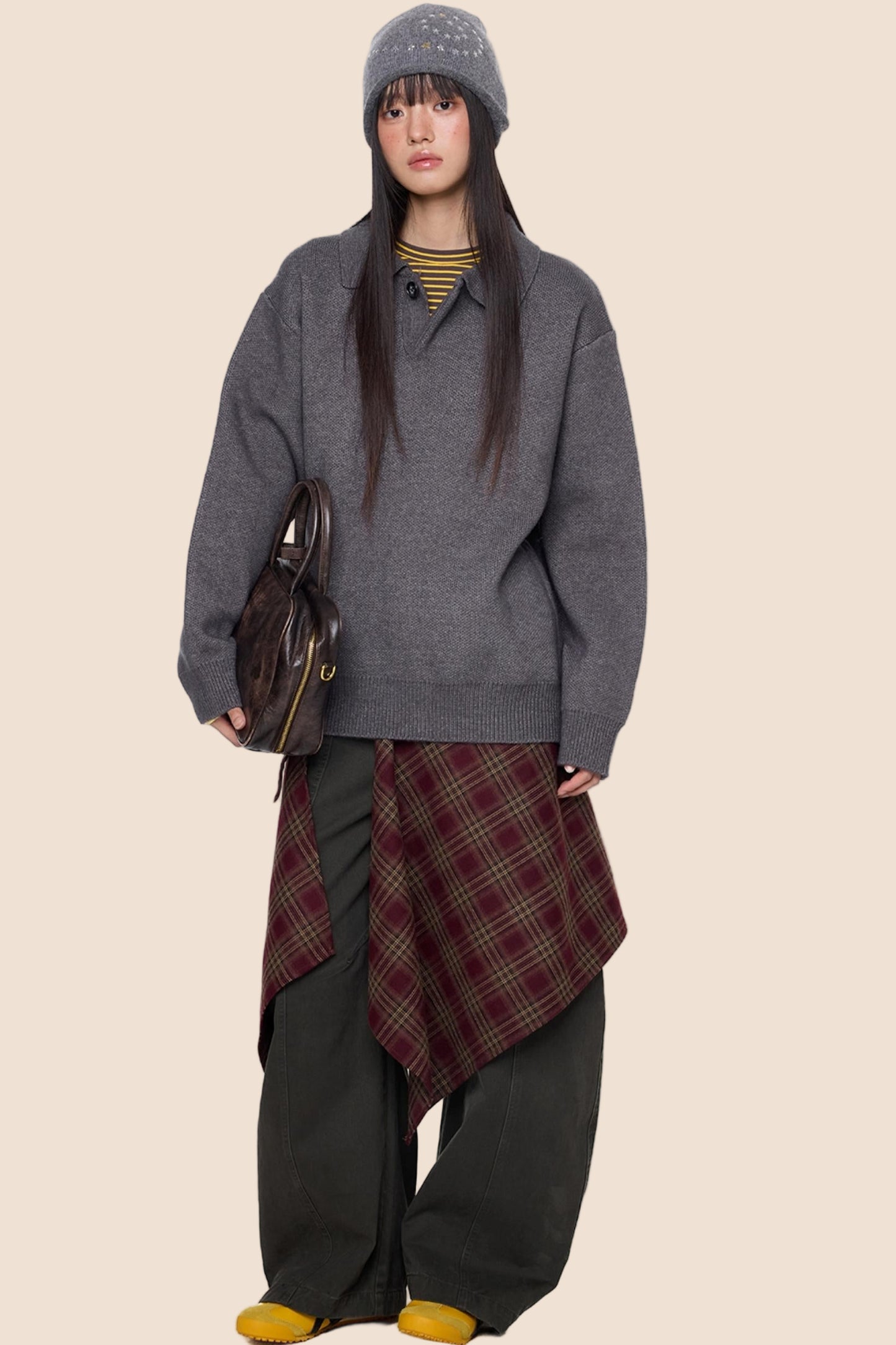 Basic Retro Loose Knit Jacket