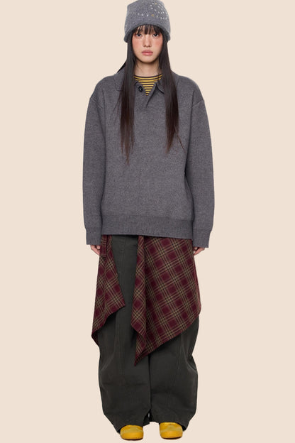 Basic Retro Loose Knit Jacket