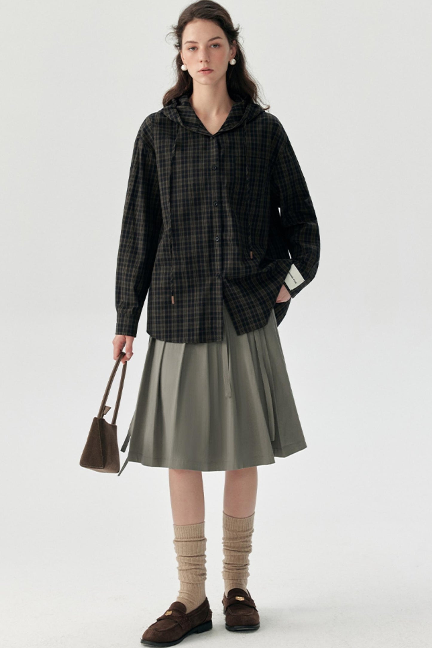 Salt Cotton Pleated Skirt