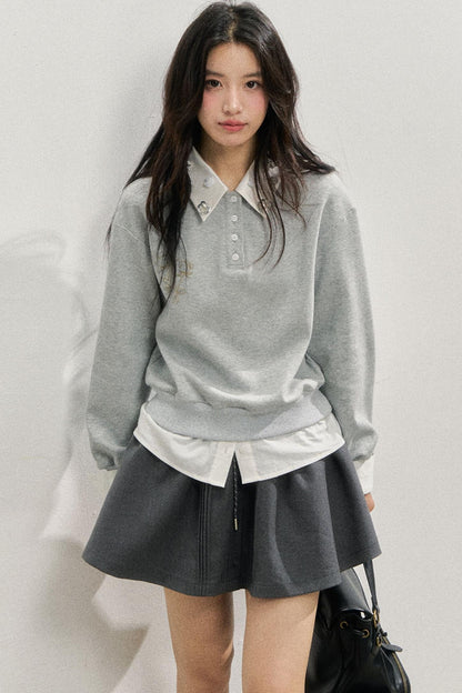 Rose Rhinestone Sweatshirt