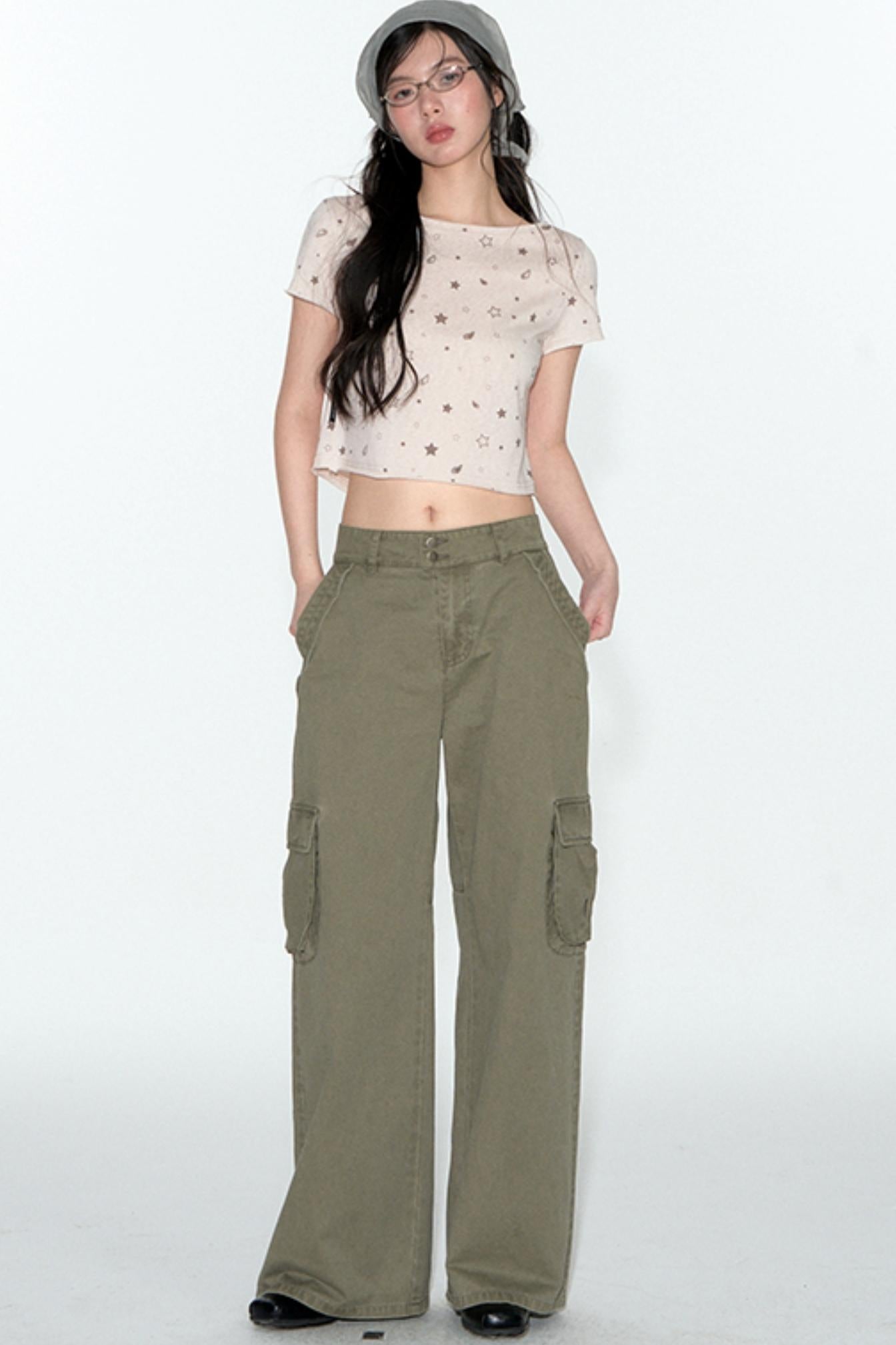 Distressed Cargo Pants