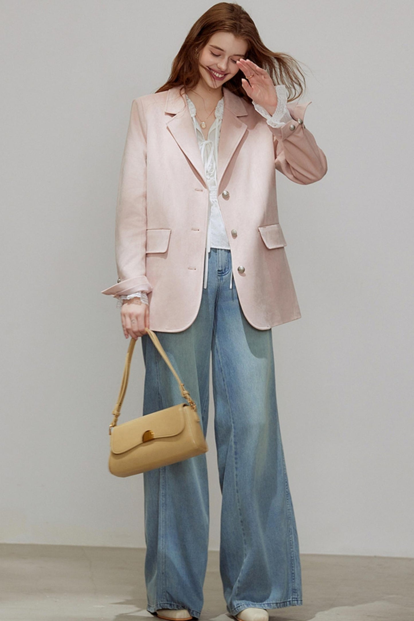 Autumn Retro Suede Blazer