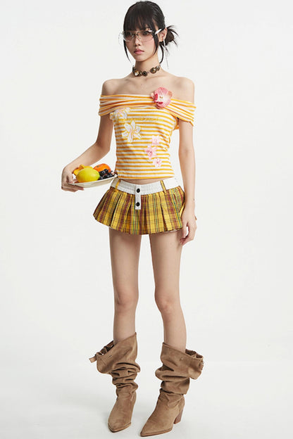 Yellow One-Shoulder T-Shirt