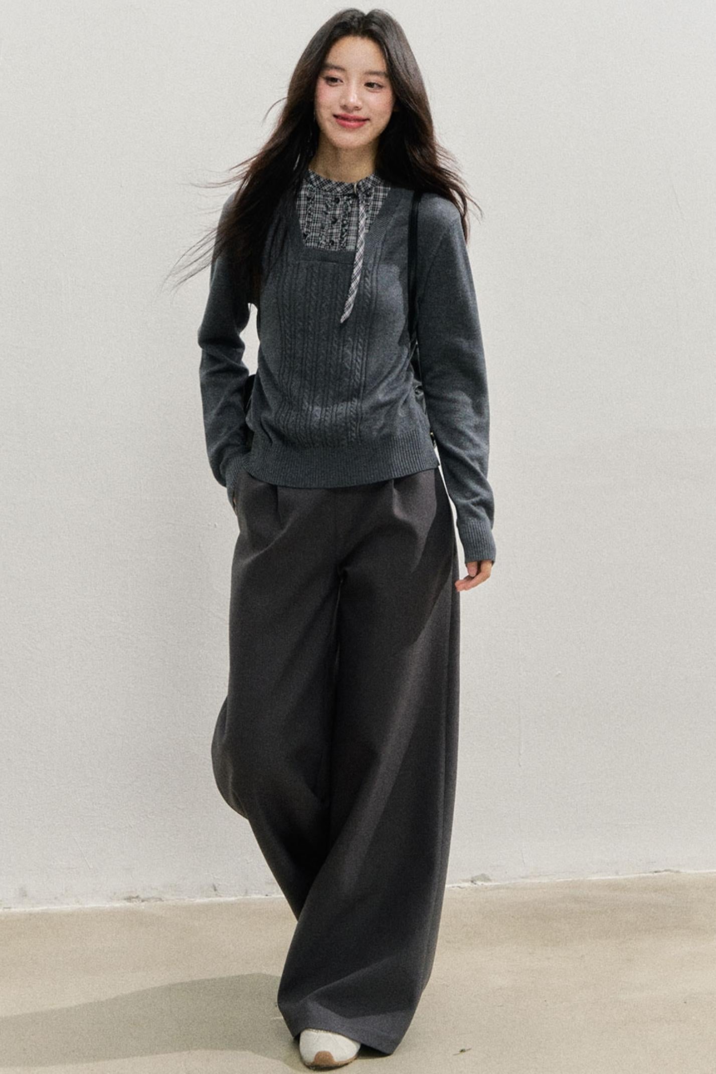 Vintage Plaid Waist Pants