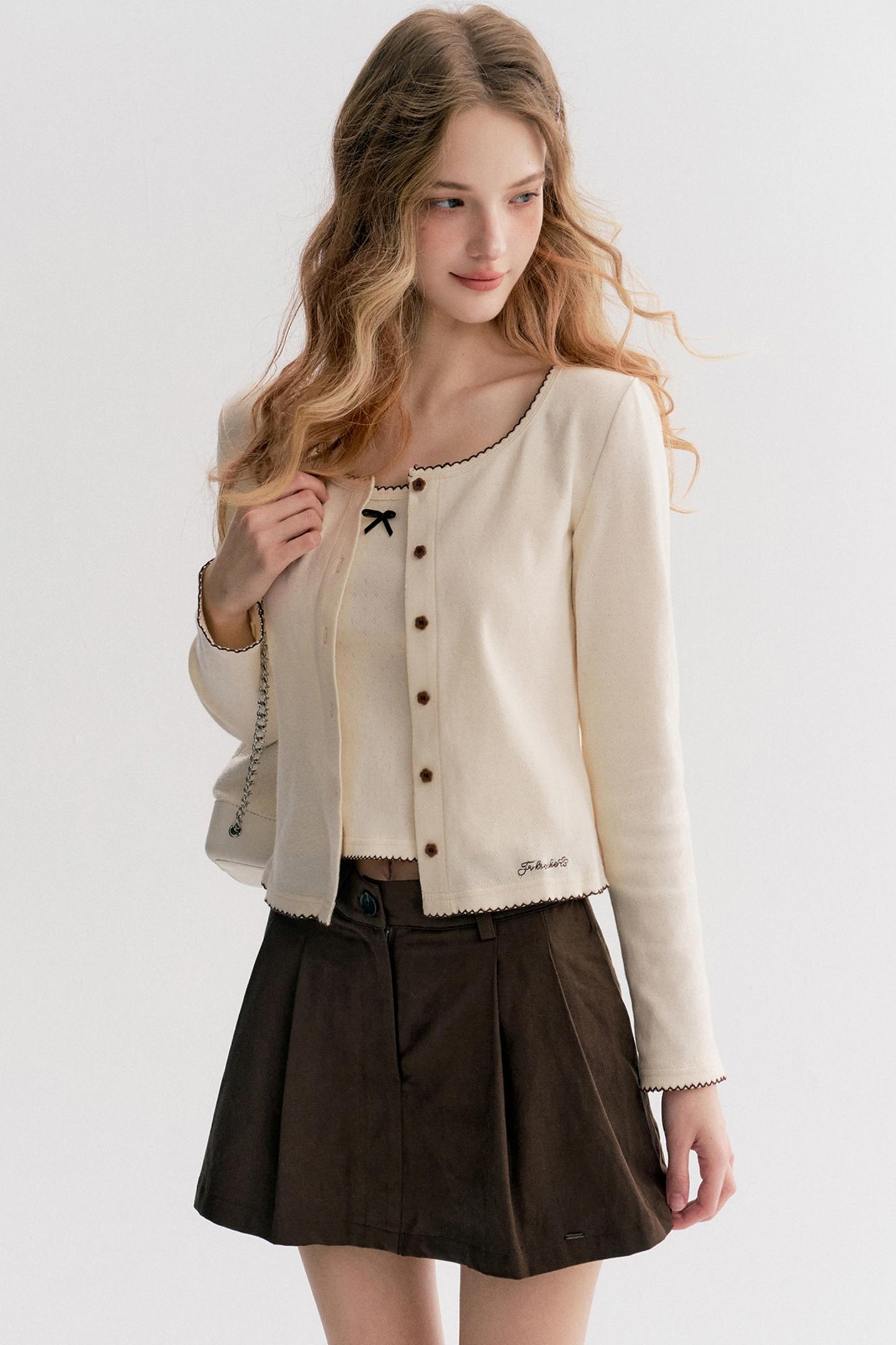 Romantic Autumn Lace Knit Cardigan