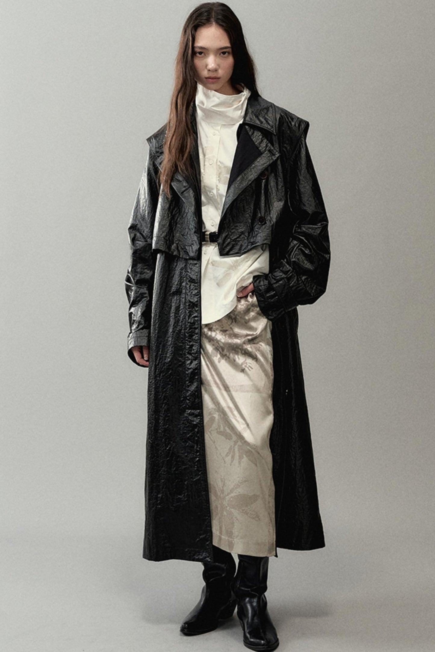 National Style Shadow Print Skirt