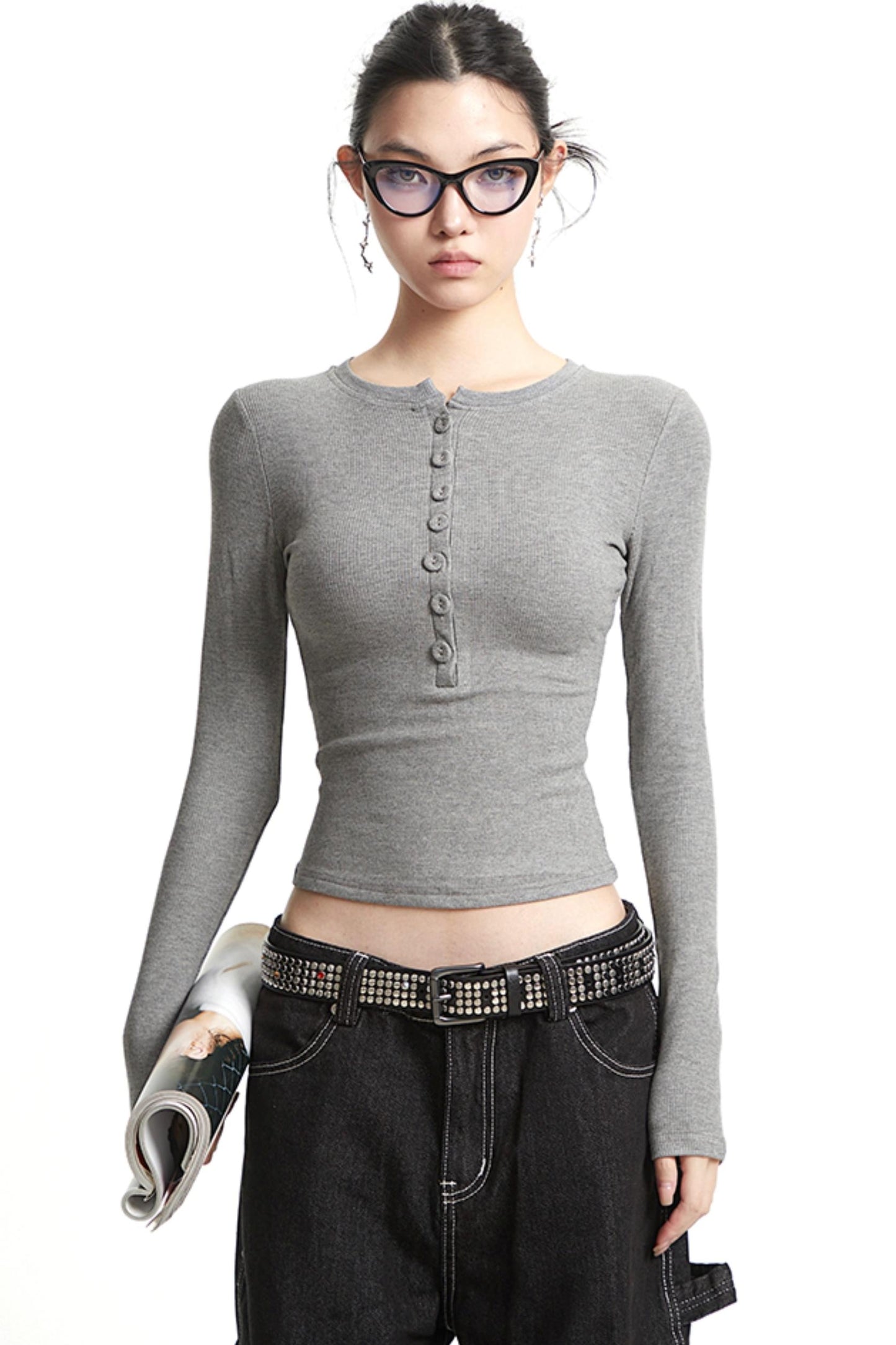 Solid Color Long Sleeve T-Shirt