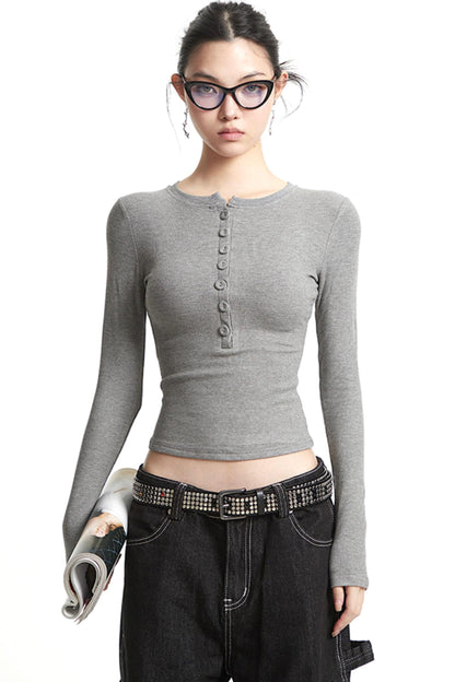 Solid Color Long Sleeve T-Shirt