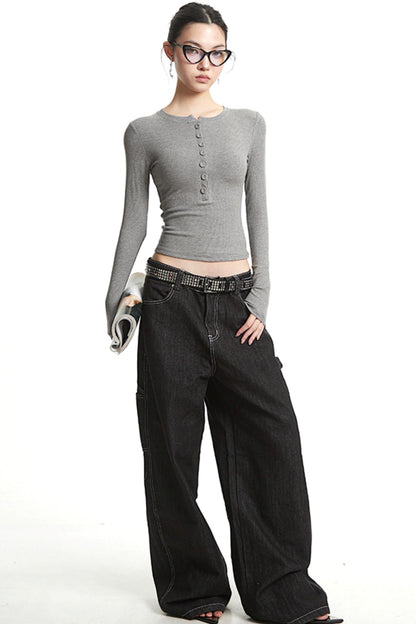 Solid Color Long Sleeve T-Shirt