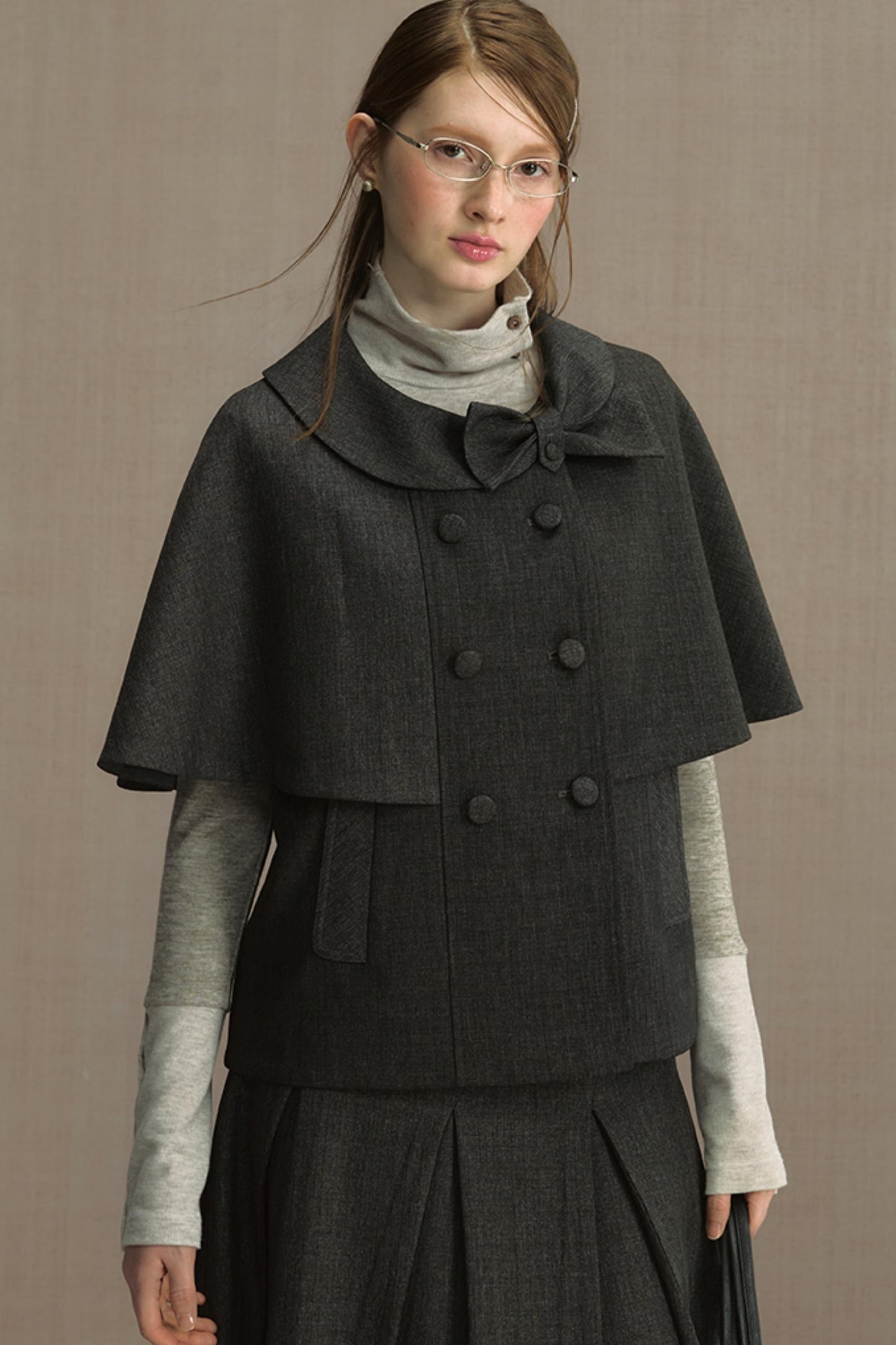 Glutinous Half-Turtleneck Knit T-shirt