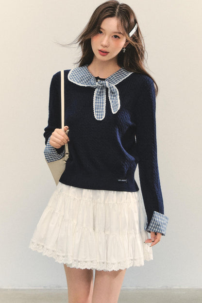 Striped Bow Tie T-Shirt Set-Up