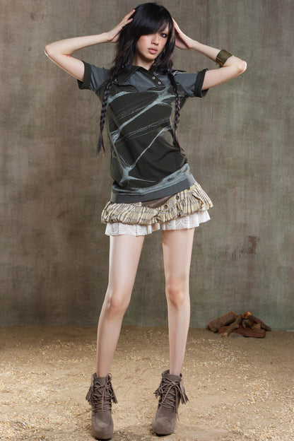 Color-Block Skort Deluxe Skirt