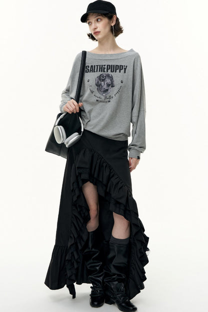 High-Waisted Slimming Long Skirt