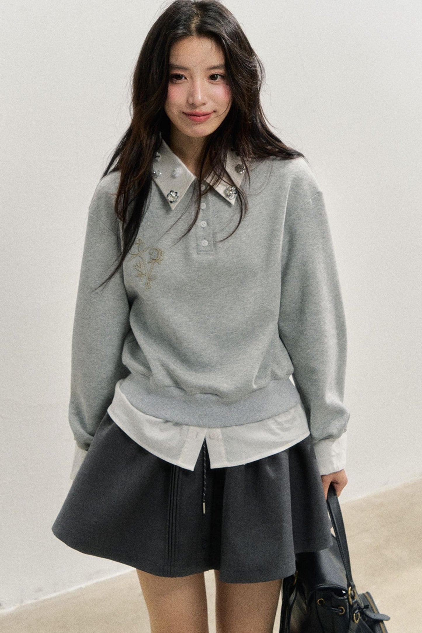 Rose Rhinestone Sweatshirt