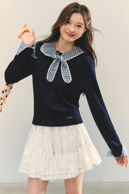 Striped Bow Tie T-Shirt Set-Up