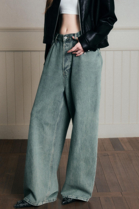 Relaxed Draped Wide-Leg Pants