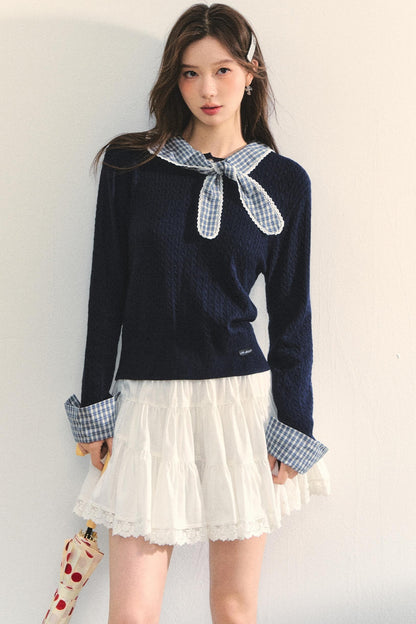 Striped Bow Tie T-Shirt Set-Up