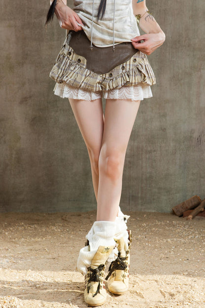 Color-Block Skort Deluxe Skirt