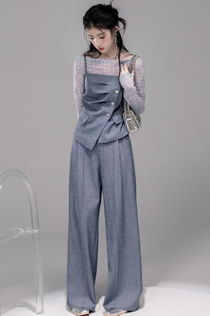 Star Sparkle Pleated Pants Set-Up