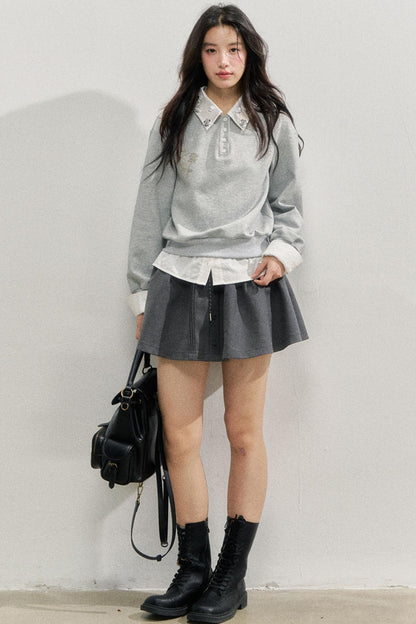 Rose Rhinestone Sweatshirt