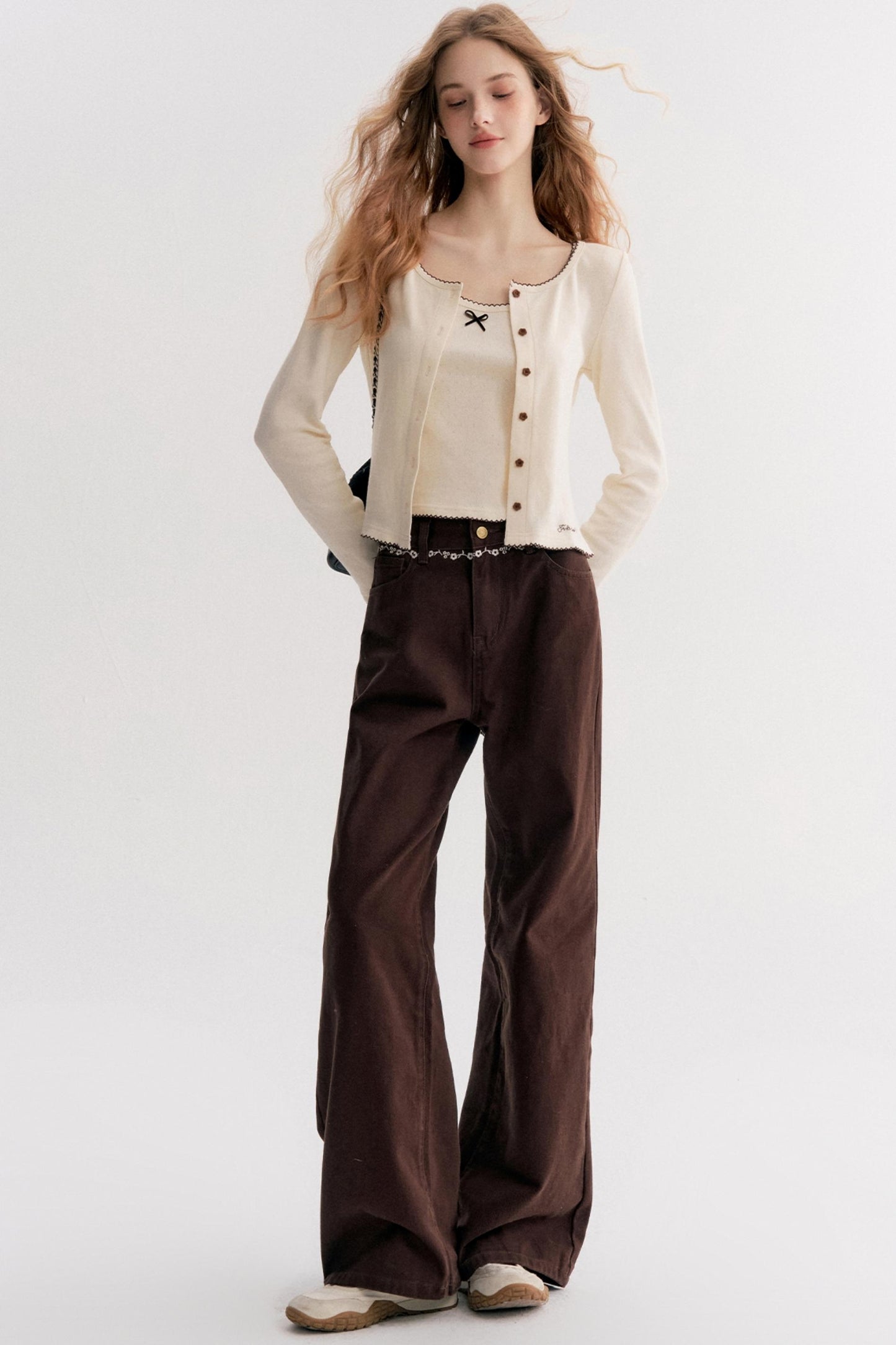 Romantic Autumn Lace Knit Cardigan