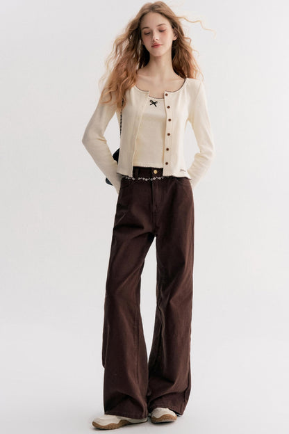 Romantic Autumn Lace Knit Cardigan