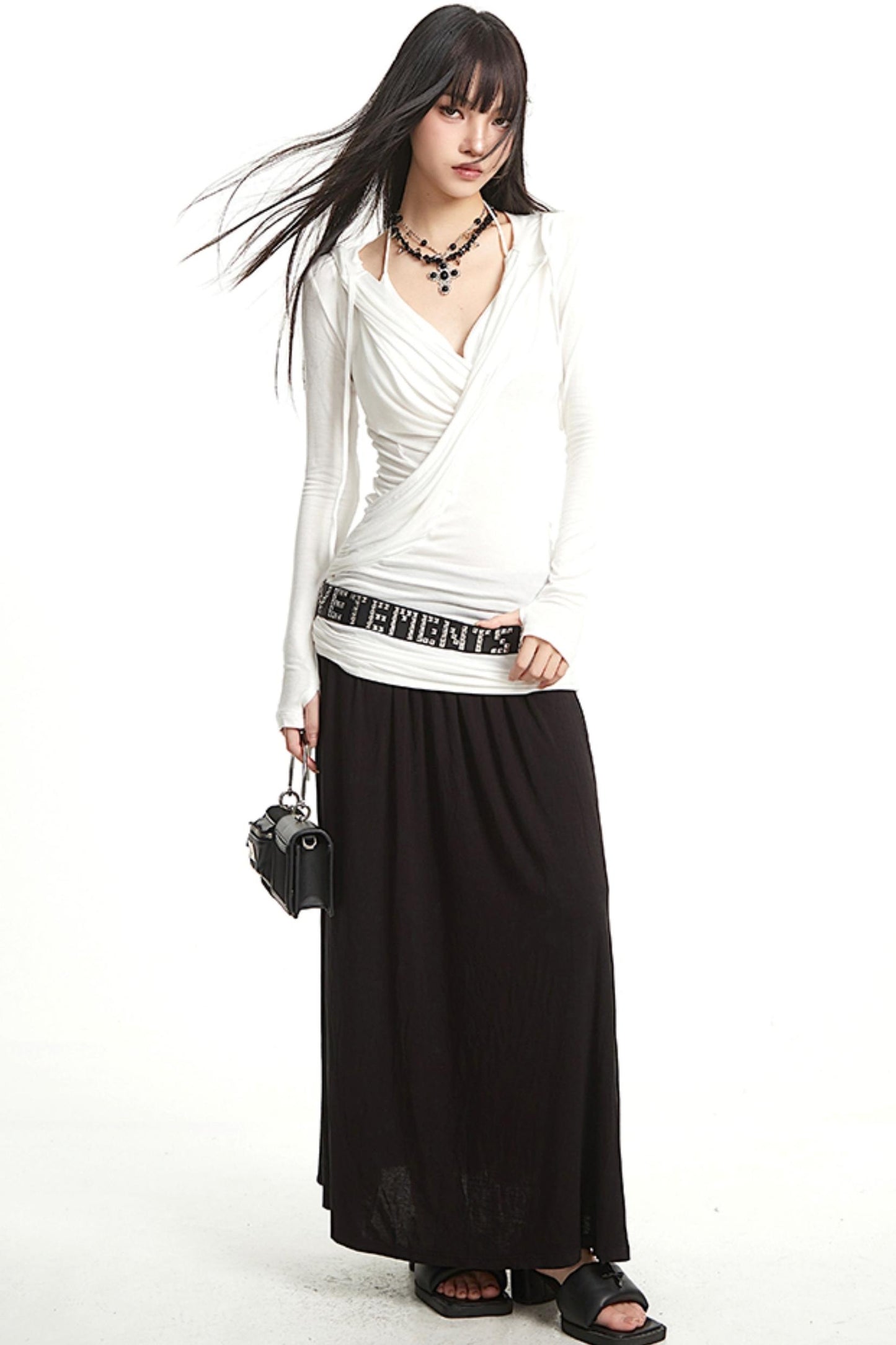 Hooded Long Sleeve Slim T-shirt