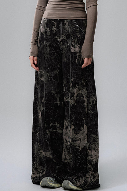 Wide Leg Denim Pants