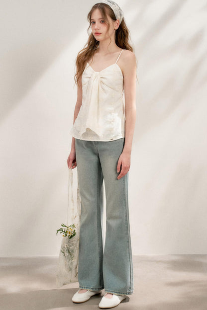 French Lace Flare Jeans