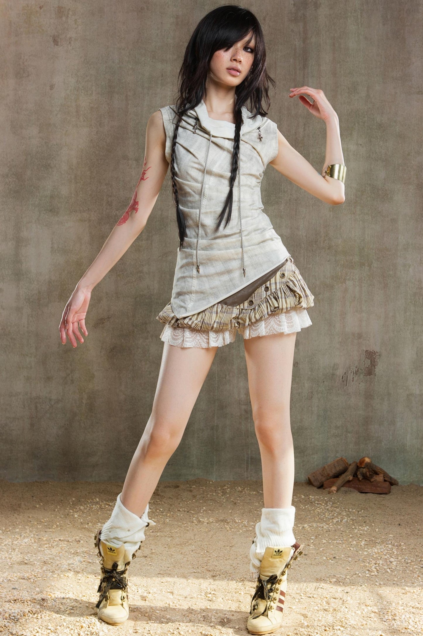 Color-Block Skort Deluxe Skirt