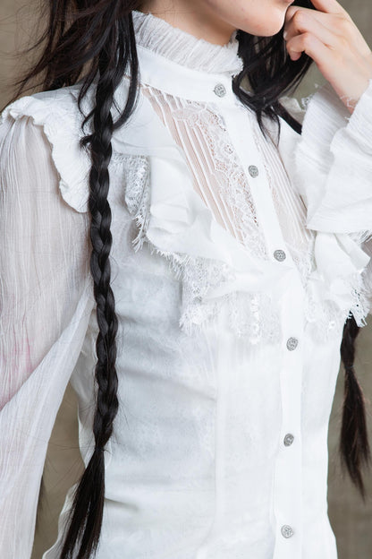 Chiffon Court Tunic Shirt