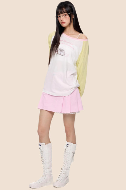 Color Block Sun Protection Smock Top