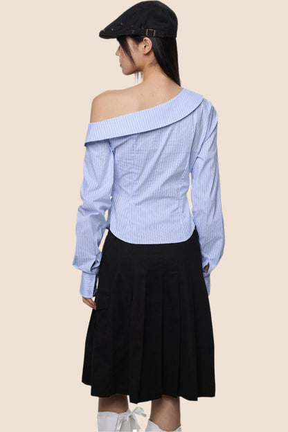 Asymmetrical Striped Summer Top