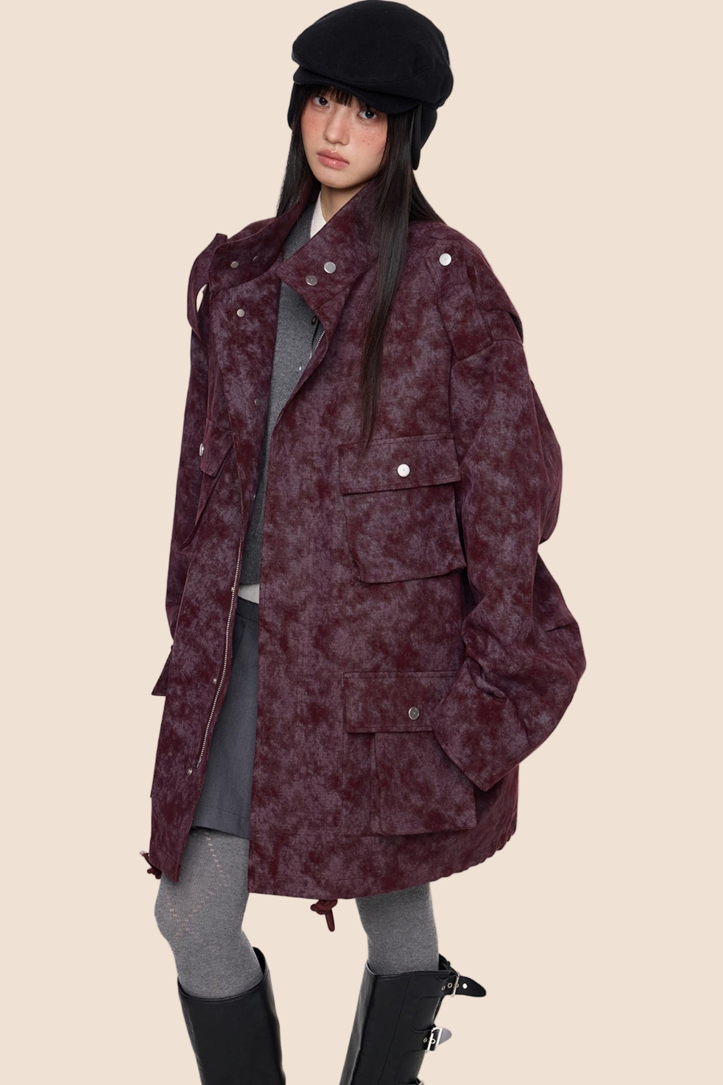 Stand Up Vintage Midi Jacket